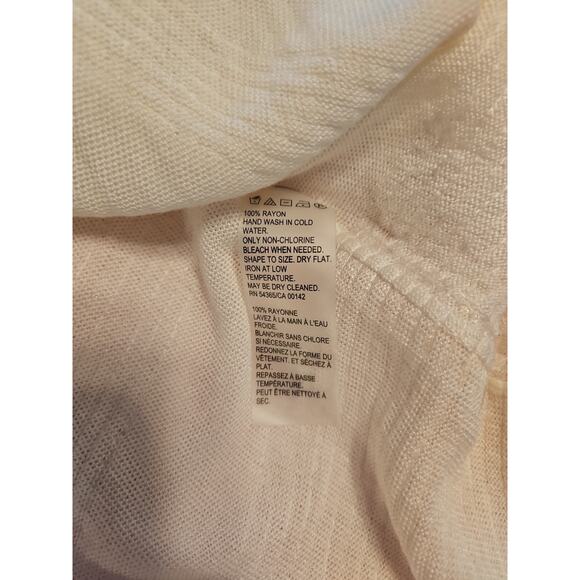 Allison Daley Women's Poncho Size Medium Cream - Picture 7 of 7